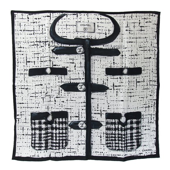 CHANEL Black Logo Scarf - Picture 1 of 5